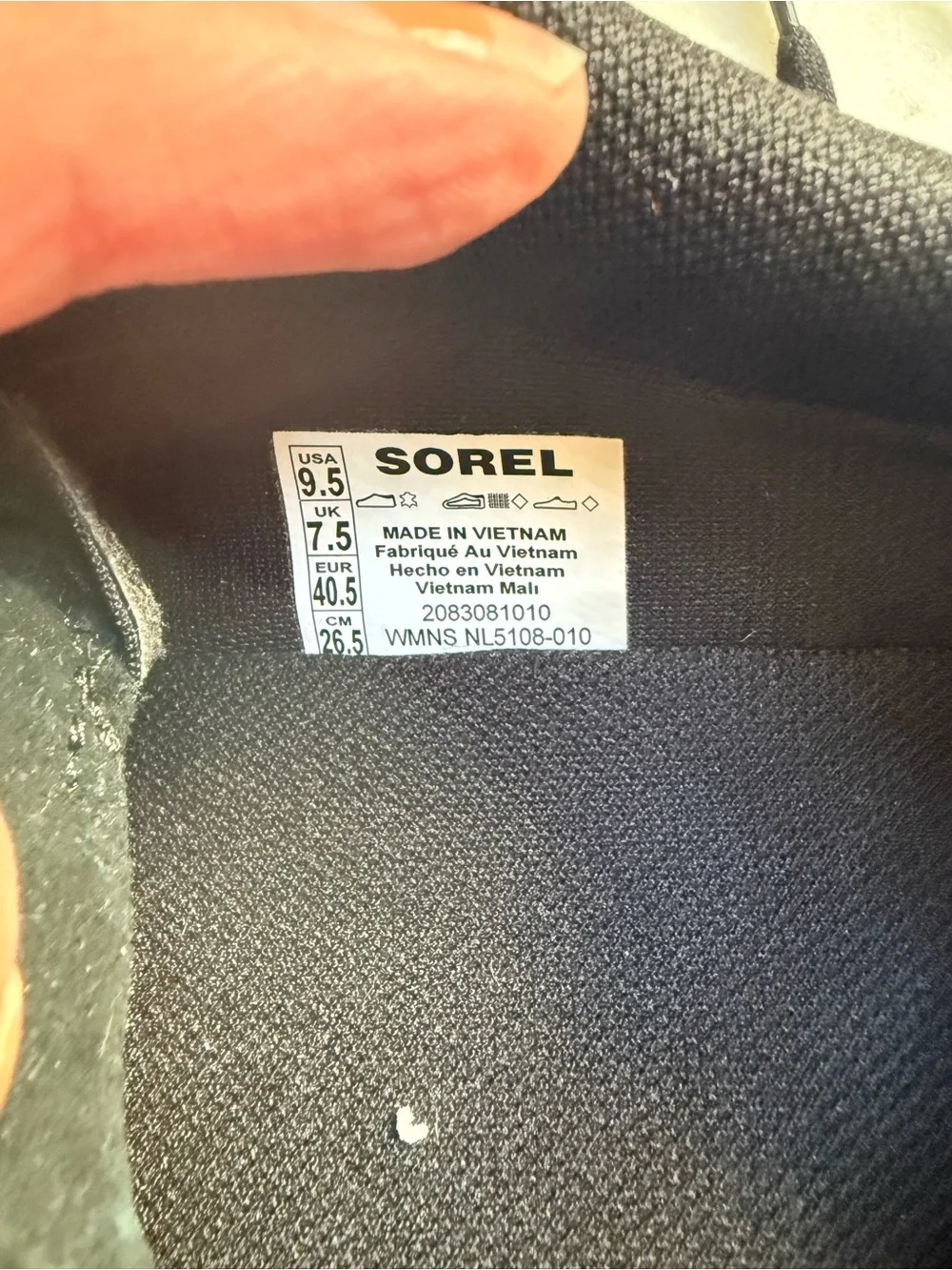 Sorel Waterproof Sneakers ONA BLVD Classic Jet Black Women’s Size 9.5
